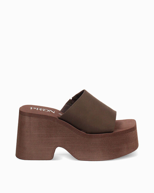Sandali mare testa di moro tacco 9,5 cm, DK BROWN