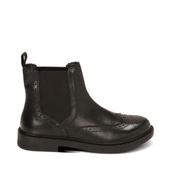 Stivaletti Chelsea neri flat in pelle, Primadonna, 221406797PENERO036, 001a