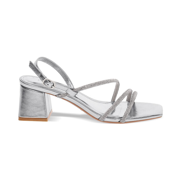 Sandalias de tac&oacute;n plata 5,5 cm, Primadonna, 274941776LPARGE035