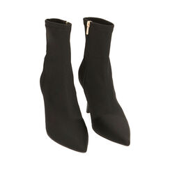 Ankle boots neri in lycra, tacco 8,5 cm , Primadonna, 202162809LYNERO035, 002 preview