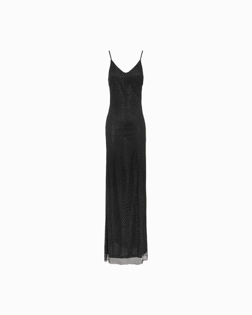 Vestido negro con detalles luminosos, BLACK