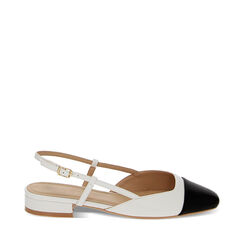 Ballerine Slingback bianco-nere, Primadonna, 234999701EPBINE035, 001a