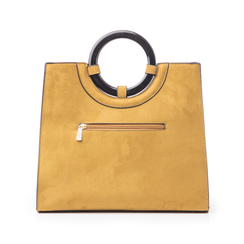 Borsa gialla in microfibra con manico rigido , Borse, 142327601MFGIALUNI, 003 preview