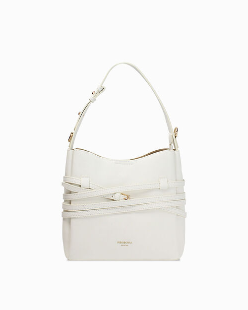 Bolso de mano blanco con elegancia atemporal, WHITE