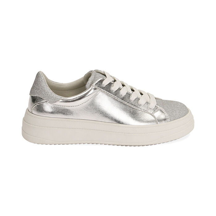 Sneakers argento laminato , SPECIAL SALE, 190623207LMARGE035