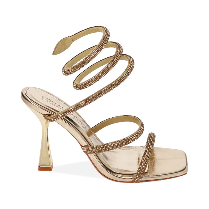 Sandali con tacco oro on sale
