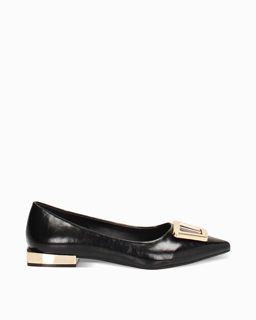 Ballerine lucide nere, BLACK