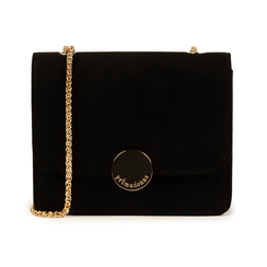 Borsa piccola nera in microfibra,