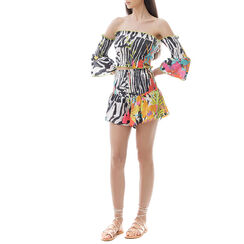 Shorts stampa nera in cotone, Primadonna, 210509930CONERSUNI, 003 preview