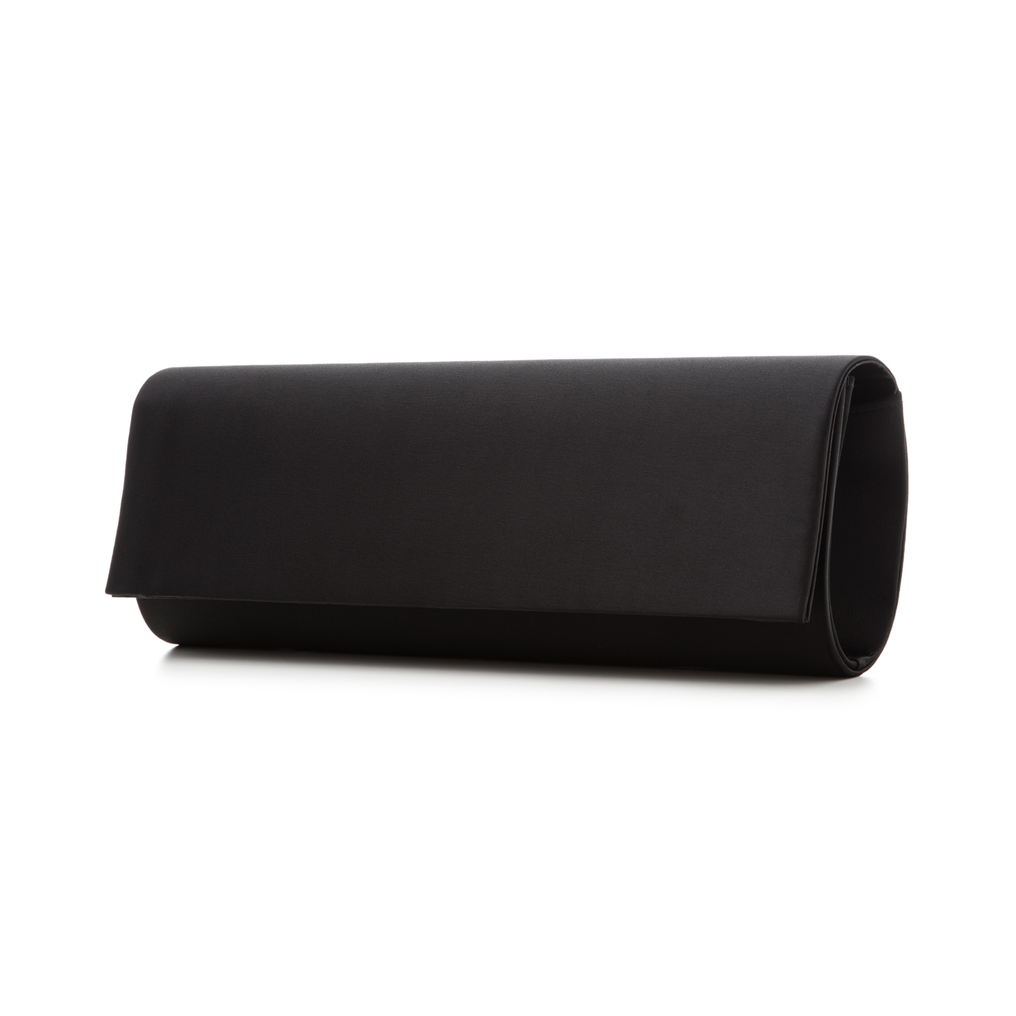Anna Cecere aca119 | Borsa cerimonia in raso nero con rose di strass