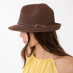 Sombrero marr&oacute;n con estilo atemporal, Primadonna, 27B472510ERMARRUNI, 002a