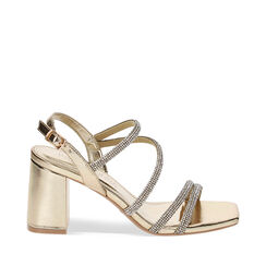 Sandale à talon dorée pour femme de soirée, Primadonna, 254946303LPOROG035, 001a