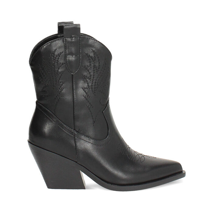 WOMEN SHOES DEMI-BOOT SYNTHETIC NERO, Primadonna, 263073111EPNERO037