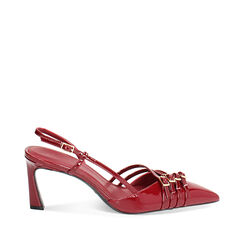 Décolleté slingback donna cherry eleganti in vernice, tacco 7,5 cm, Primadonna, 252110615VECHER035, 001a
