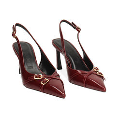 Décolleté slingback bordeaux con tacco di 7,5 cm, Primadonna, 262110603EUBORD035, 002 preview
