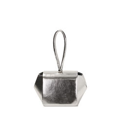 Mini bag argento laminato, Primadonna, 215102428LMARGEUNI, 001a