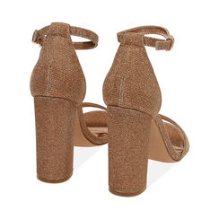 Sandales or rose glitter, talon 10,5 cm , Fin de Collection, 192706086GLRAOR035, 004 preview