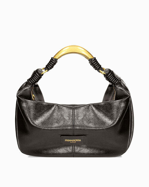 SACS SAC A MAIN SYNTHETIQUE BRILLANT NER, BLACK