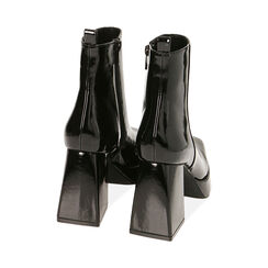 Ankle boots neri in naplack, tacco 9 cm, Primadonna, 204981701NPNERO035, 003 preview