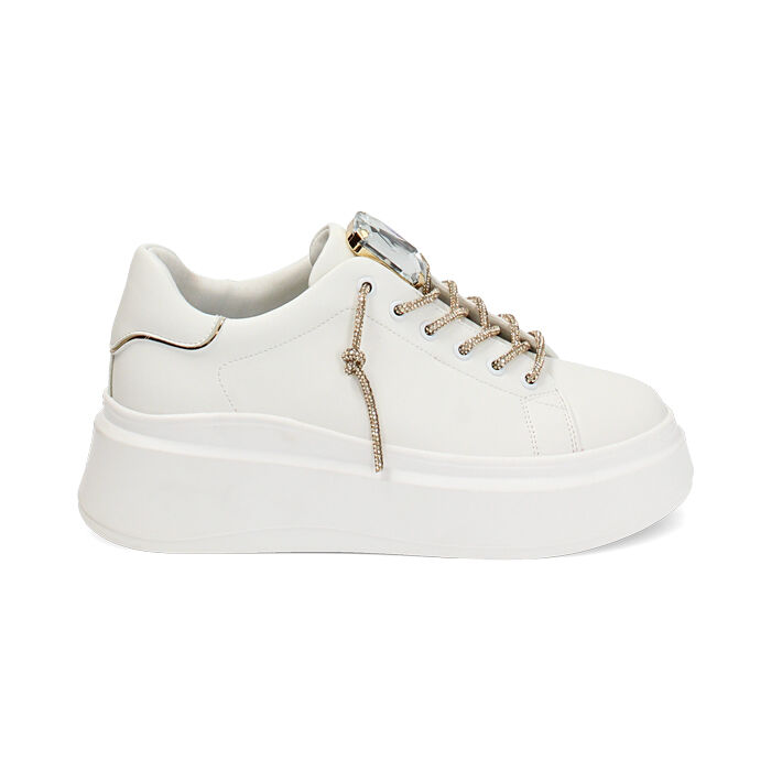 Sneakers bianco-oro, Primadonna, 242800304EPBIOR039