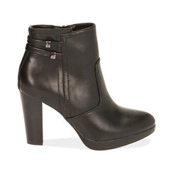 Ankle boots neri, tacco 10 cm , Special Price, 200619078EPNERO036, 001 preview