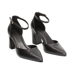 D&eacute;collet&eacute; open shank nere, tacco largo 7 cm, Primadonna, 244909512EPNERO035, 002 preview