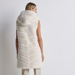 Cappotto smanicato panna, Primadonna, 22B420543FUPANNM, 002 preview