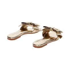 Sandales plates dorées en laminé, Primadonna, 234922801LMOROG040, 003 preview