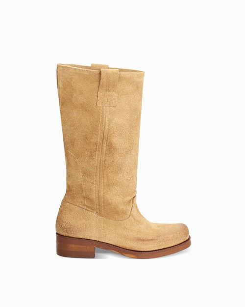 Biker in camoscio taupe, TAUPE