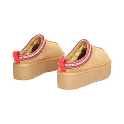 Scarponcini invernali in camoscio camel con suola in gomma di 4,5 cm, Primadonna, 26N801253CMCAME035, 004 preview