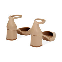 Open shank mujer beige con tacón ancho, Primadonna, 252121505EPBEIG036, 004 preview