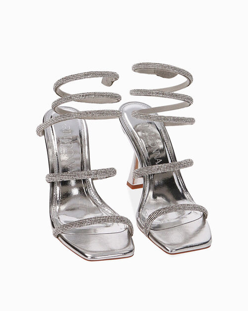 WOMEN SHOES SANDAL LAMINATED ARGE, SILVER