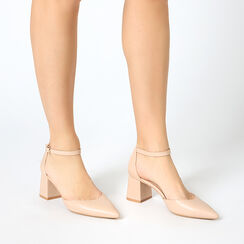 Open shank mujer beige con tacón ancho, Primadonna, 252121505EPBEIG036, 002 preview