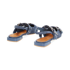 Ballerine slingback donna in jeans, Primadonna, 254934612TSJEAN035, 004 preview