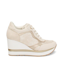Zapatillas de mujer beige de tela, Primadonna, 252811626TSBEIG035, 001a