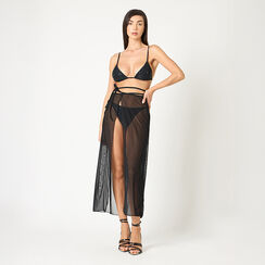 Copricostume donna nero in tessuto trasparente, Primadonna, 25L504444TSNEROUNI, 002 preview