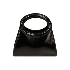 Mini-bag geometrica nera in naplak, Primadonna, 225731501NPNEROUNI, 003 preview