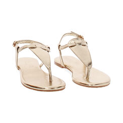 Sandali infradito donna oro in laminato, Primadonna, 254992895LMOROG035, 003 preview