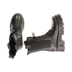 Rangers noir en cuir, talon 5 cm , Primadonna, 18L603133PENERO036, 002 preview