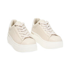 Zapatillas beige con tac&oacute;n de 5,5 cm, Primadonna, 270602101EPBEIG035, 003 preview