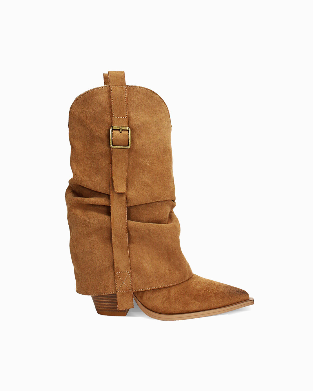 Stivali texani camel tacco 9 cm