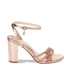 Sandale à talon femme or rose haute, Primadonna, 252712111LPRAOR035, 001a