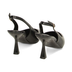 Décolleté slingback nere, tacco 8 cm, Primadonna, 234934803EPNERO035, 003 preview