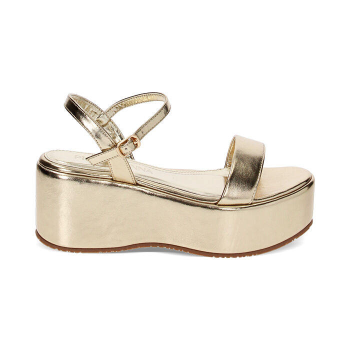 Compensees femme or en lamine Primadonna Collection