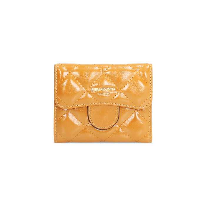 Portefeuille brillant ocre avec détails élégants, Primadonna, 265702429EUOCRAUNI