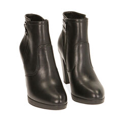 Ankle boots neri, tacco 10 cm , Special Price, 200619078EPNERO036, 002a