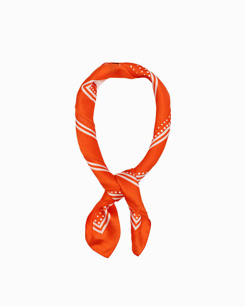 Foulard da donna arancio a fantasia, 