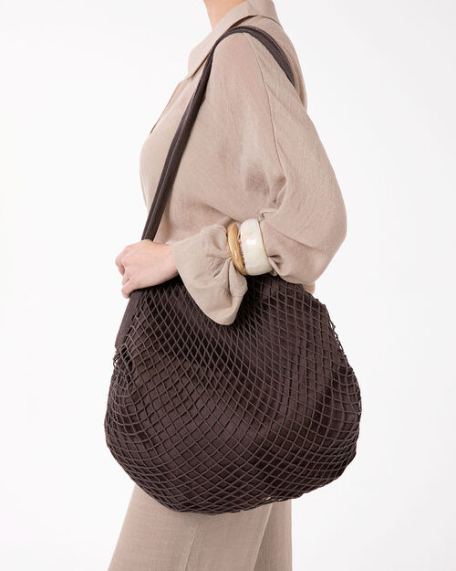 Borsa mare a rete moro, DK BROWN