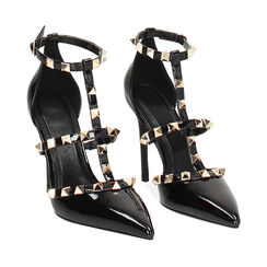 Sandales à cambrure ouverte noires avec talon de 10,7 cm, Primadonna, 262102032VENERO038, 004 preview