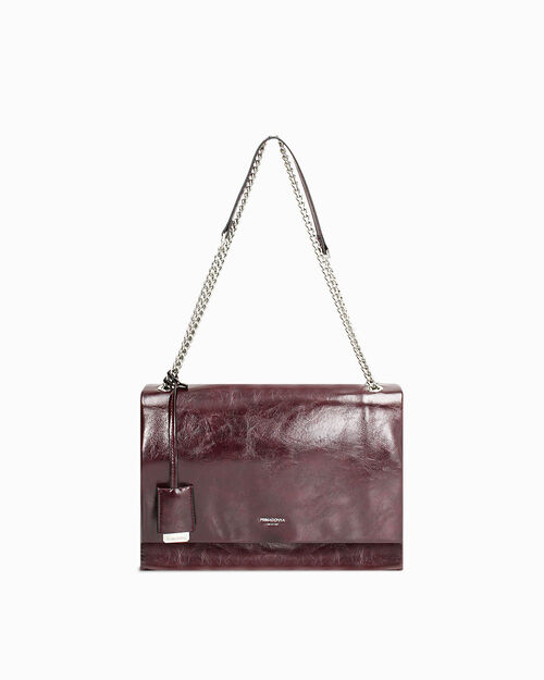 SACS SAC D EPAULE SYNTHETIQUE BRILLANT B, BURGUNDY